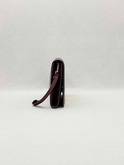 JIMMY CHOO Alara Burgundy Clutch