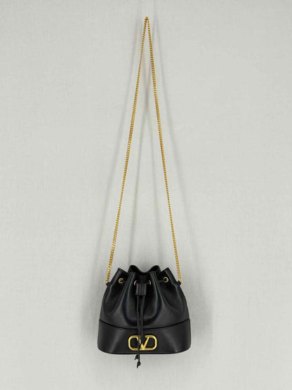VALENTINO GARAVANI VLogo Black Bucket Bag