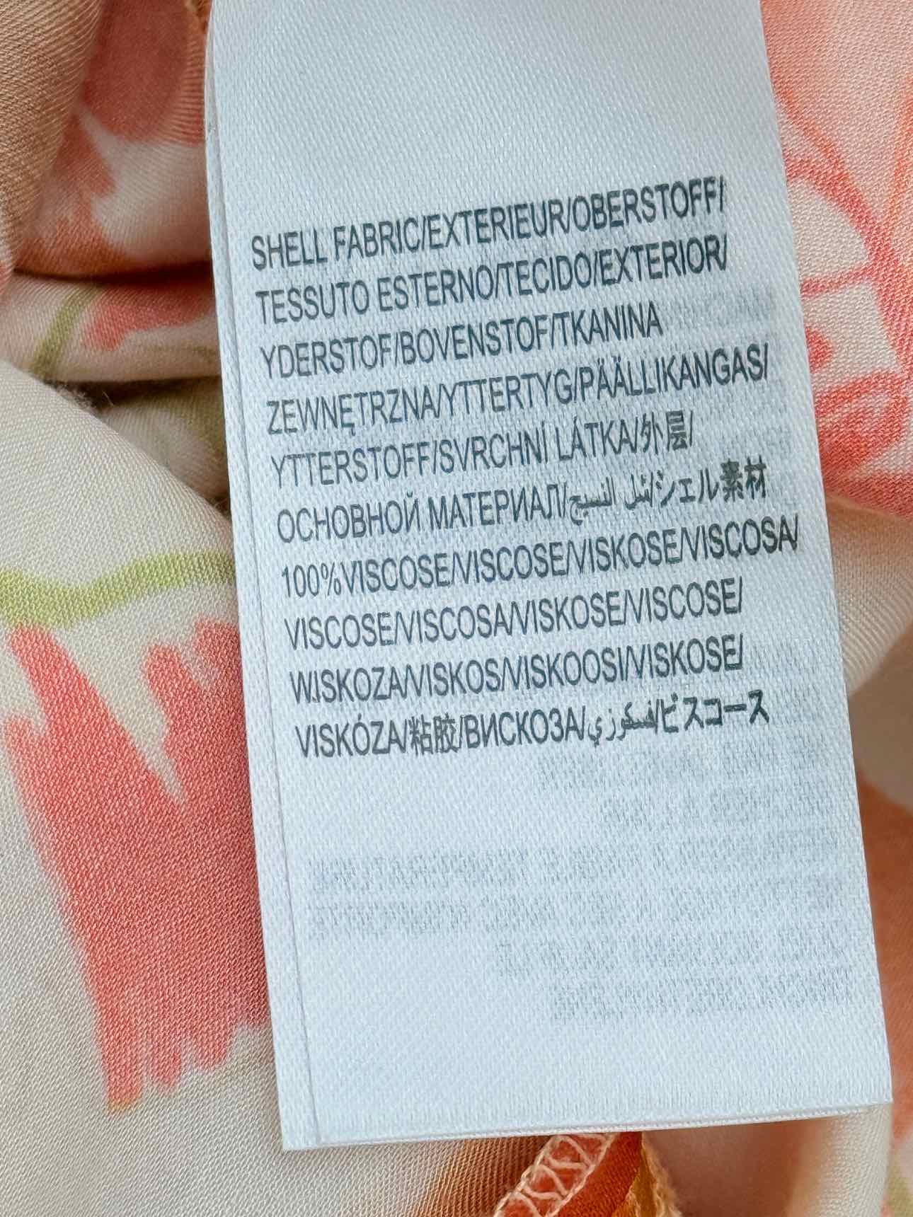 FARM RIO Orange Multicolor Size Small Knee Length Dress