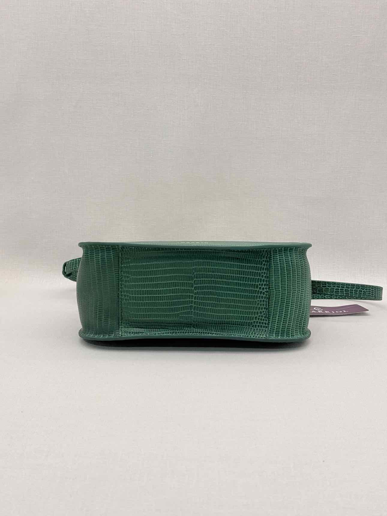 CHARRIOL Green Snakeskin Print Top Handle