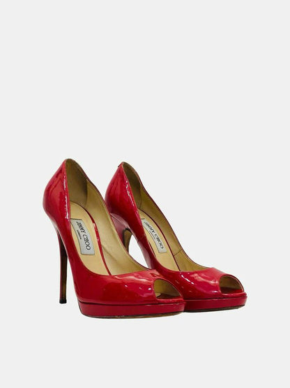 JIMMY CHOO Crown Red Pumps