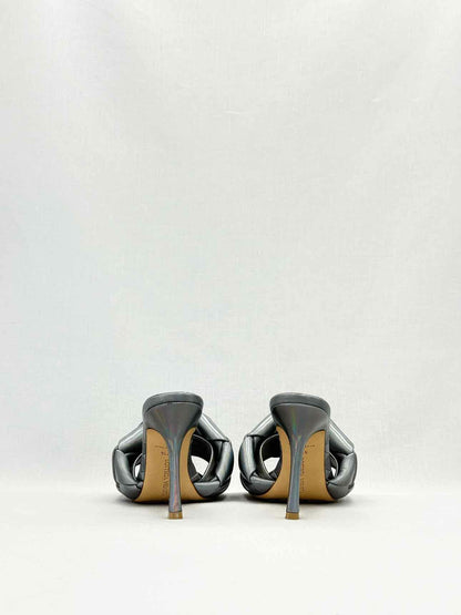 BOTTEGA VENETA Lido Metallic Grey Size EU 37.5 Mules