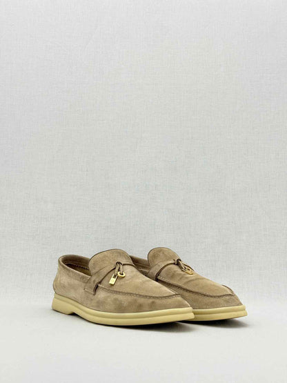 LORO PIANA Beige Size EU 39.5 Slip-ons