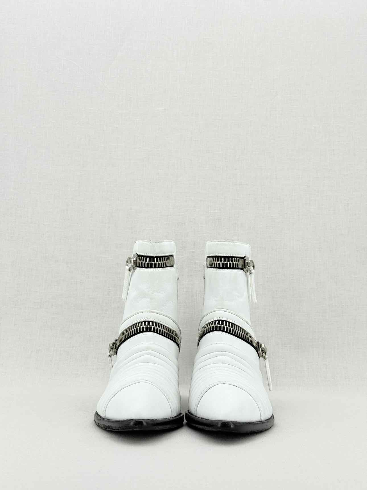 GUISEPPE ZANOTTI White Quilted Size EU 38 Ankle Boots