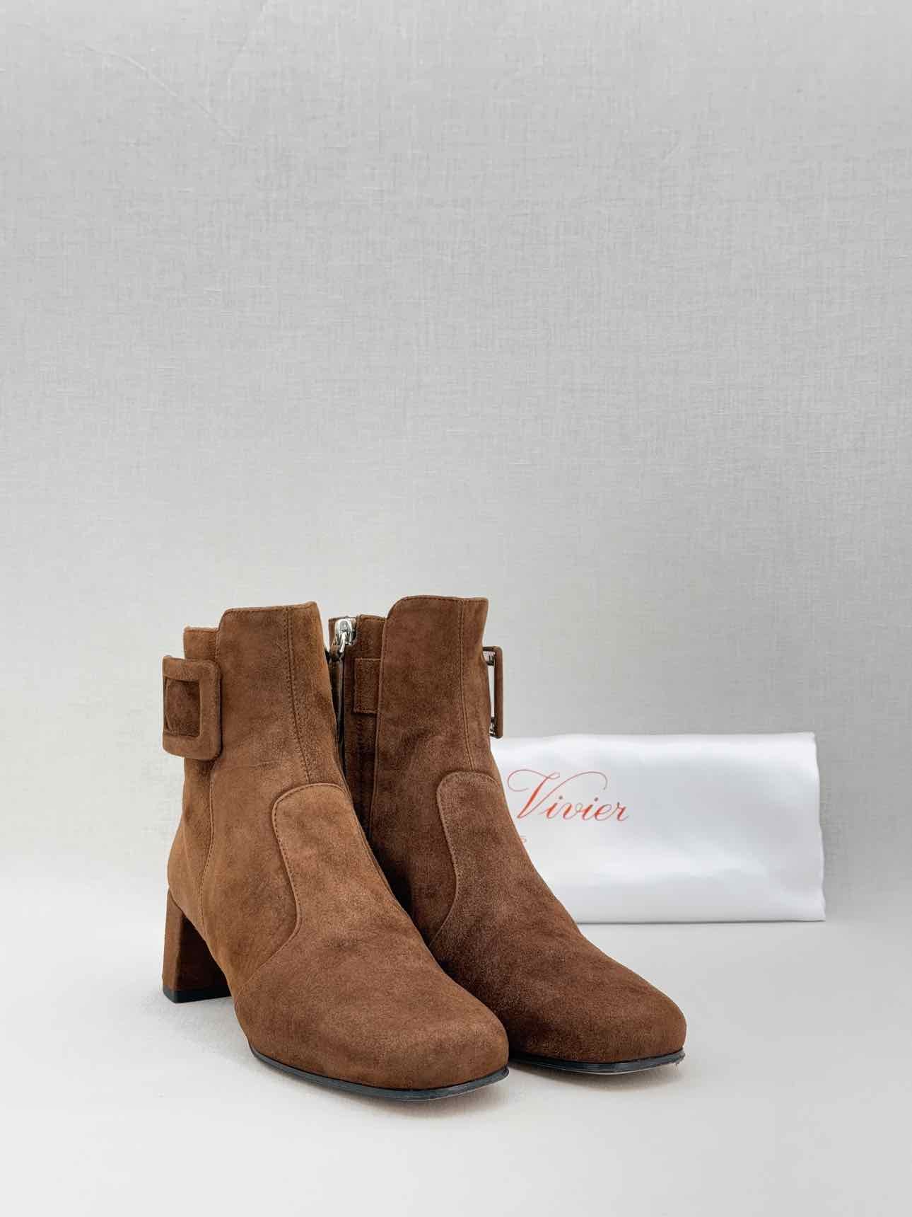 ROGER VIVIER Polly Brown Size EU 35.5 Ankle Boots