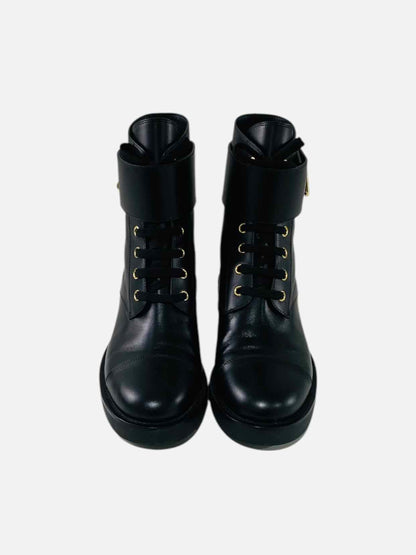 LOUIS VUITTON Ranger Black Ankle Boots 38