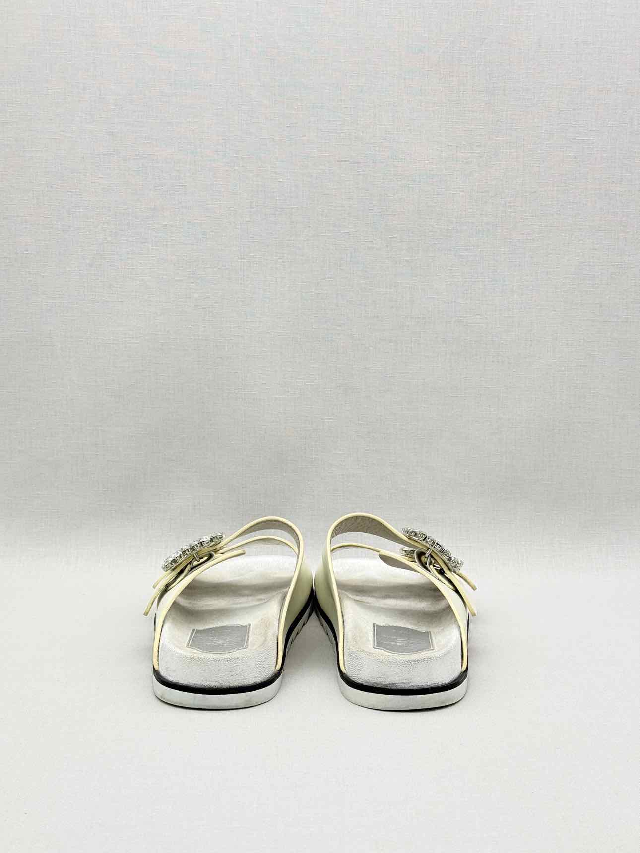 ROGER VIVIER Slidy Viv Off-white Size EU 39 Sandals