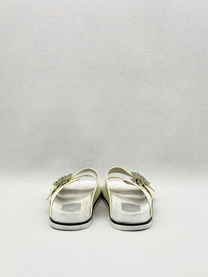 ROGER VIVIER Slidy Viv Off-white Size EU 39 Sandals