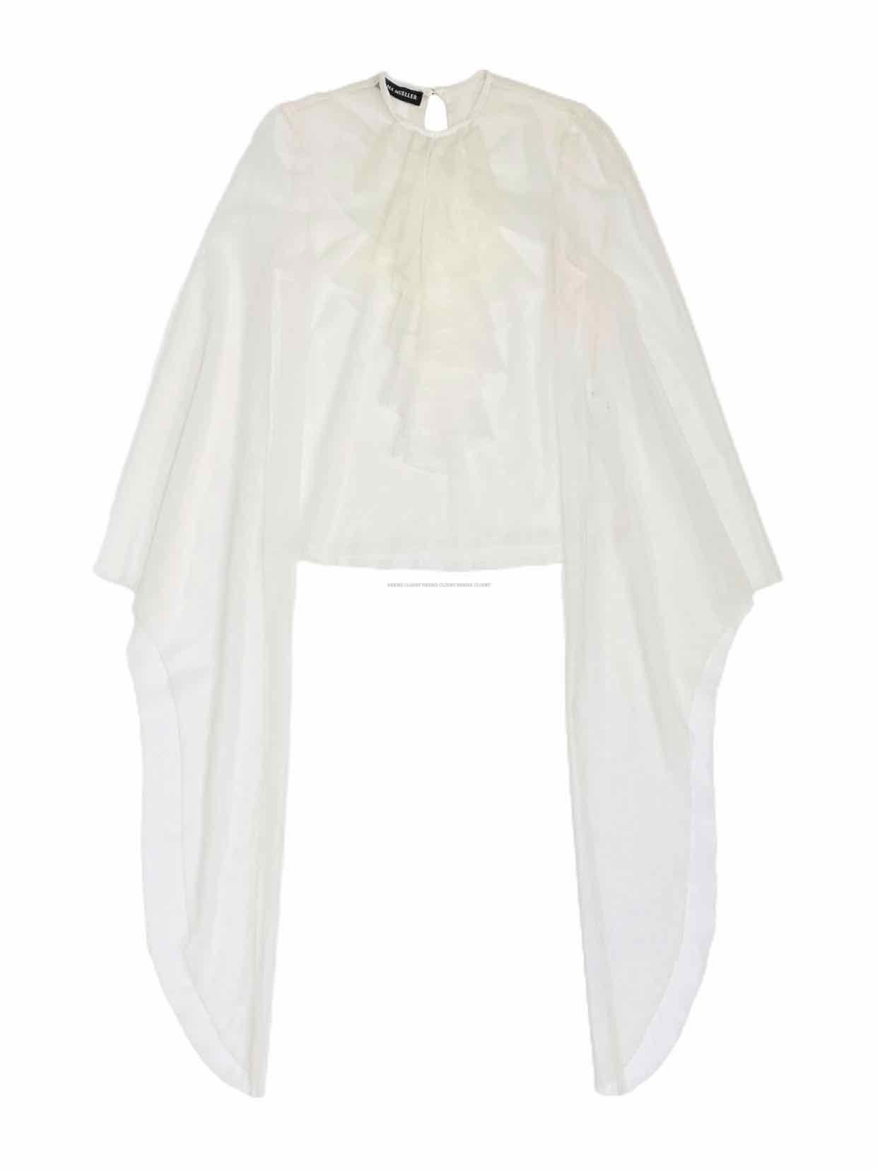 LANA MUELLER White & Blue Size Small Top & Skirt Outfit