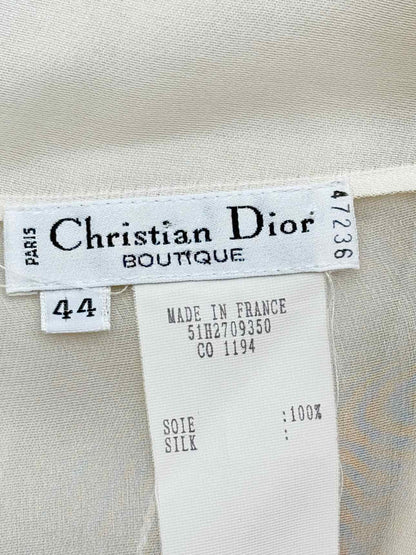 CHRISTIAN DIOR Organza Cream Size US 12 Blouse