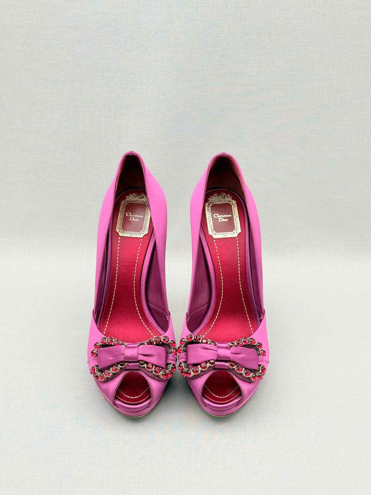 DIOR Fuchsia Crystal Embellished Size EU 38 Pumps