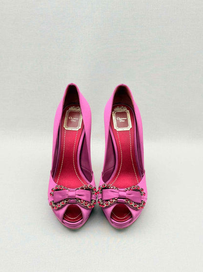 DIOR Fuchsia Crystal Embellished Size EU 38 Pumps