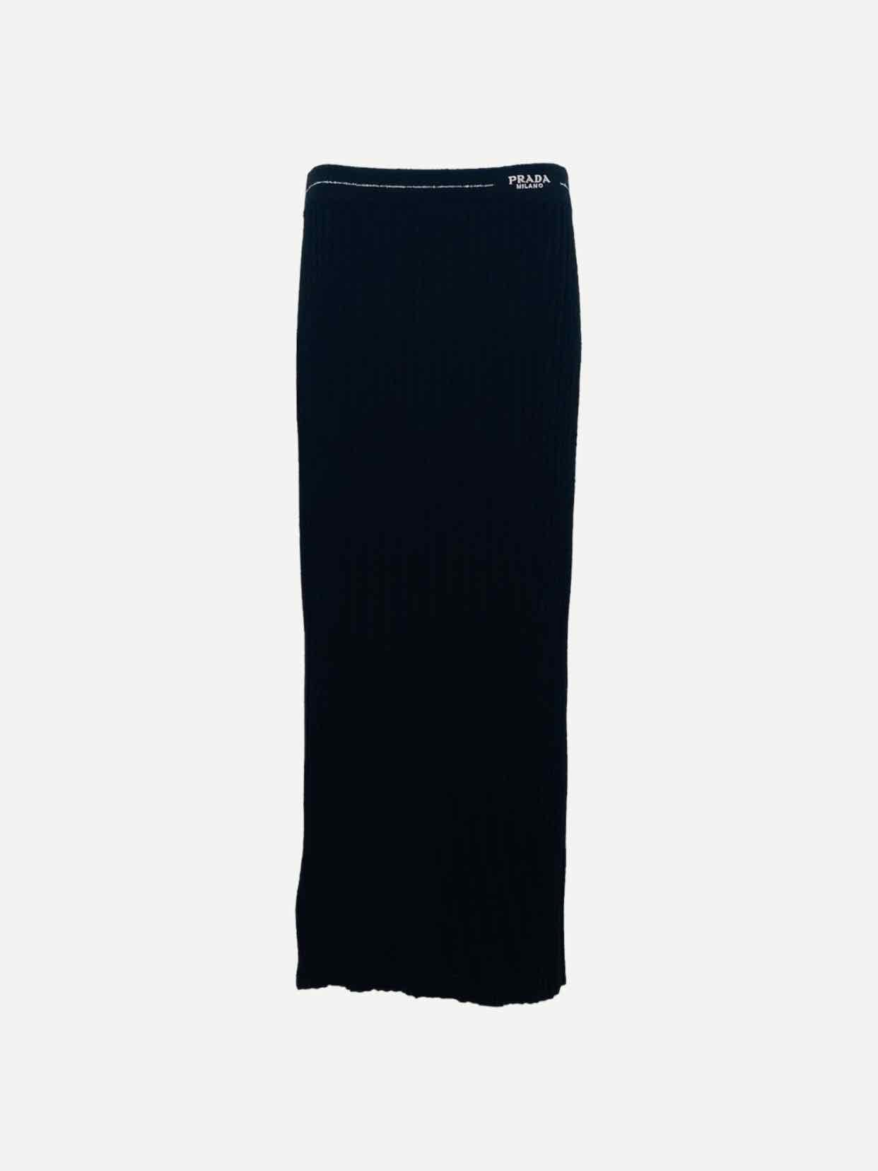 PRADA Black Midi Skirt