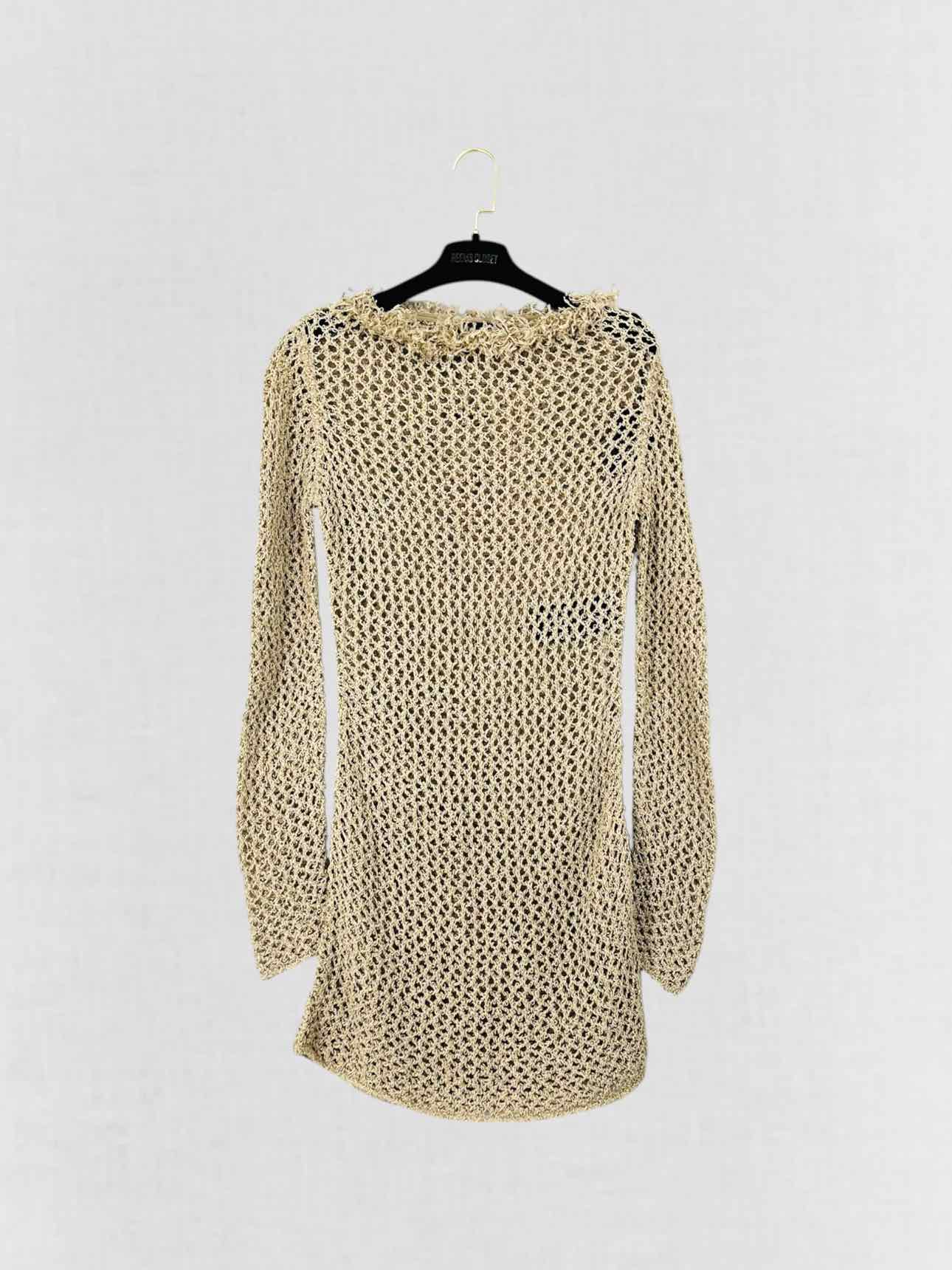 ALANUI Knit Beige Size Medium Short Dress