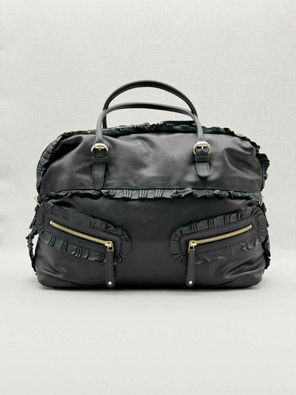 GUCCI Black Frilled Tote Bag