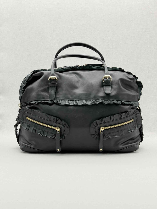 GUCCI Black Frilled Tote Bag