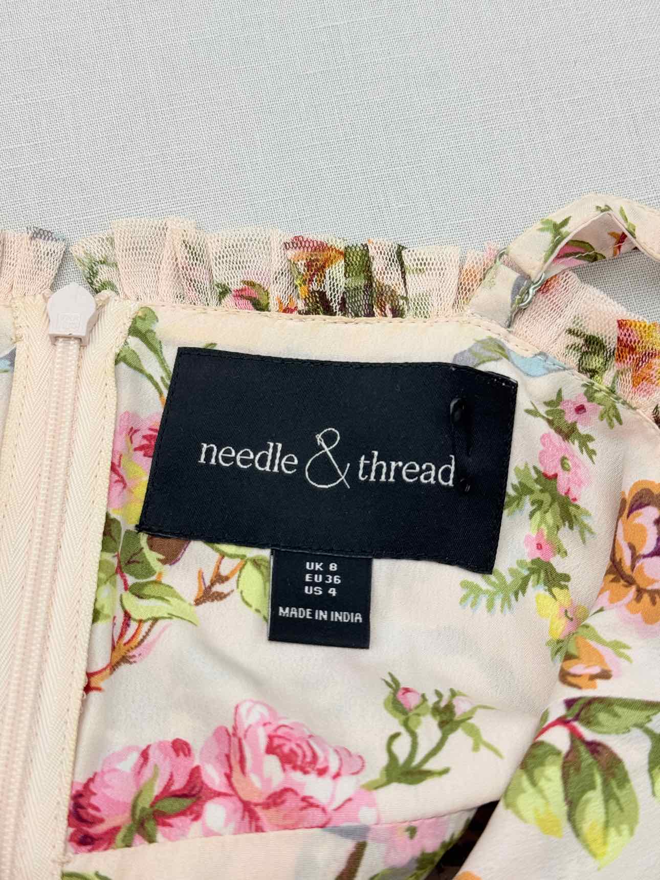 NEEDLE & THREAD Pink Multicolor Size US 4 Long Dress