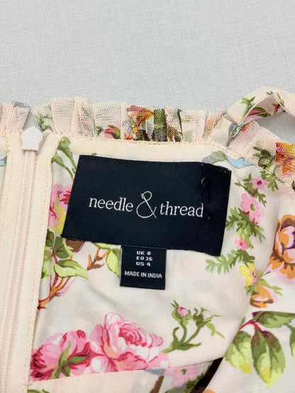 NEEDLE & THREAD Pink Multicolor Size US 4 Long Dress