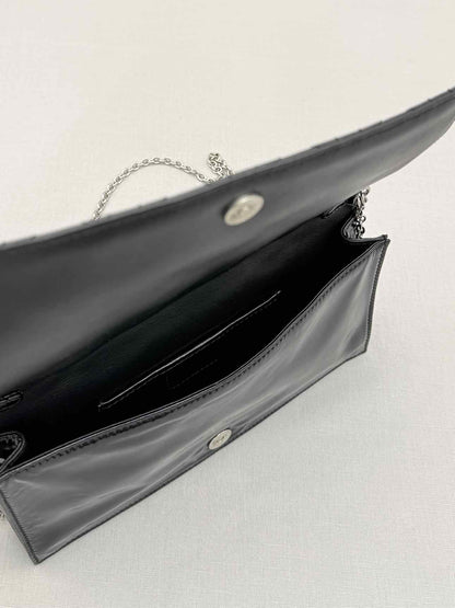 CHRISTIAN DIOR Lady Dior WOC Black Cannage Shoulder Bag