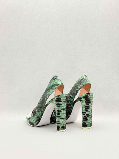 KENZO Green & Black Textured Size EU 39 Pumps