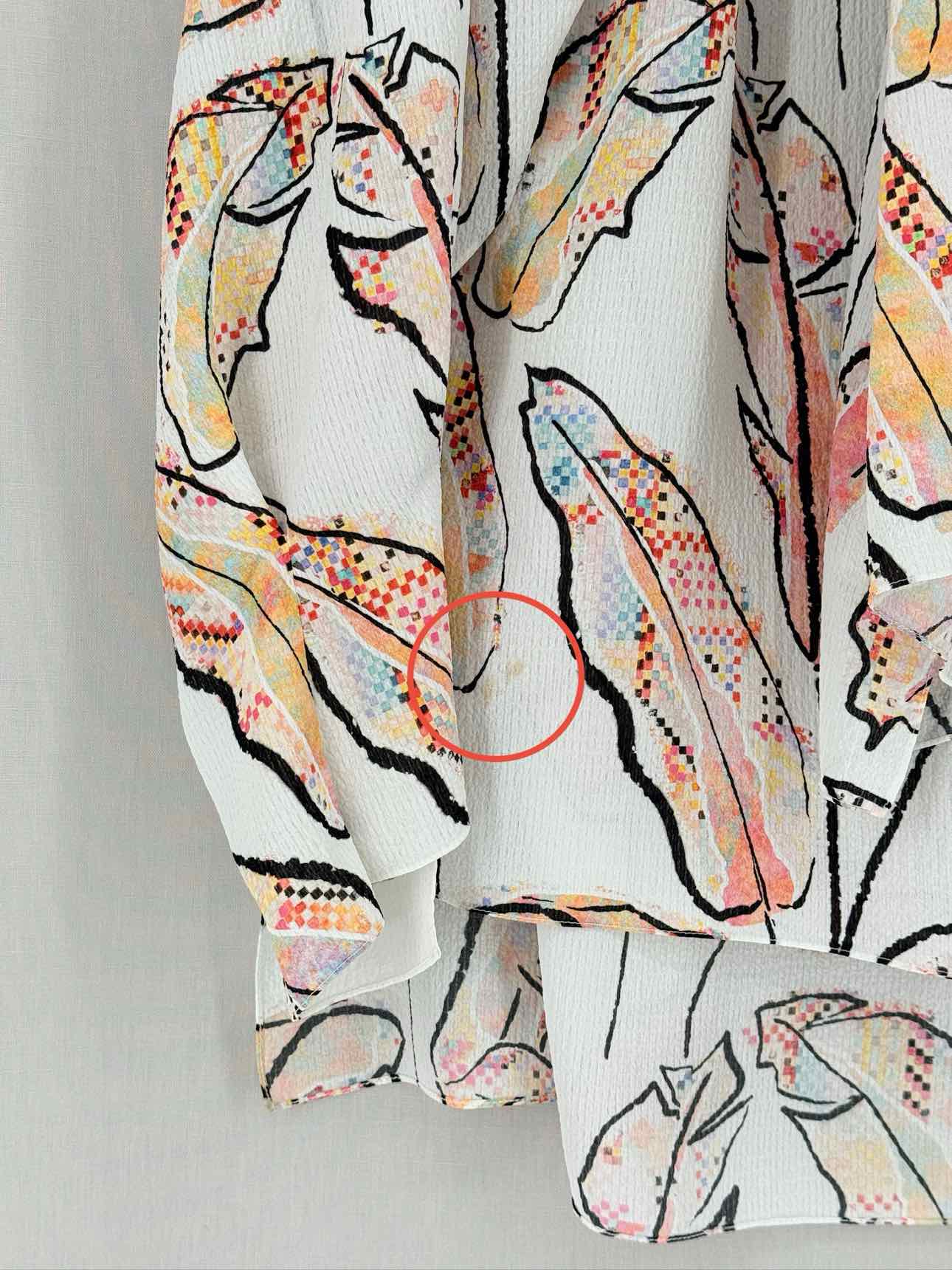 ROLAND MOURET Beige Multicolor Size Medium Blouse