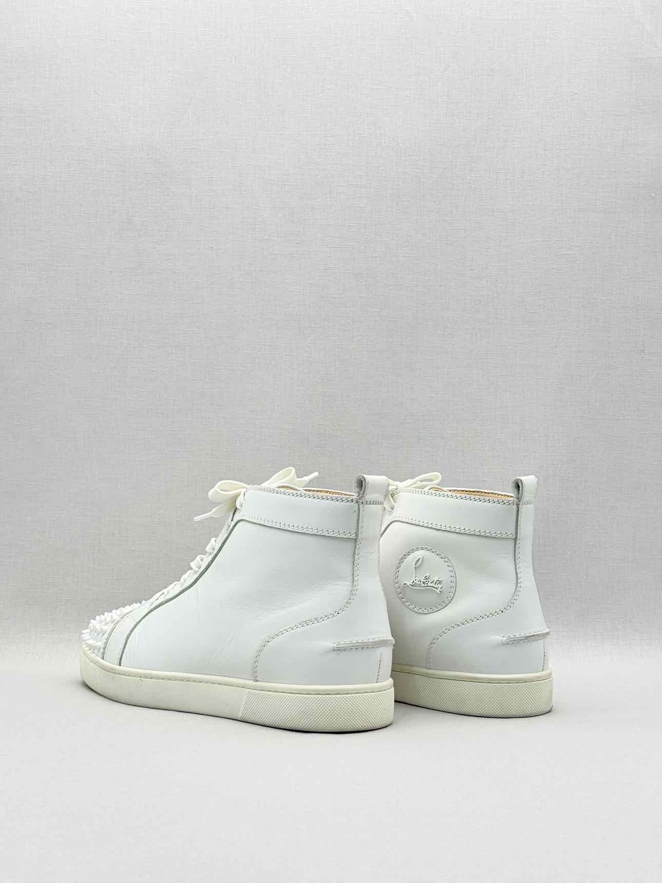 CHRISTIAN LOUBOUTIN White Spiked Size EU 42 Sneakers