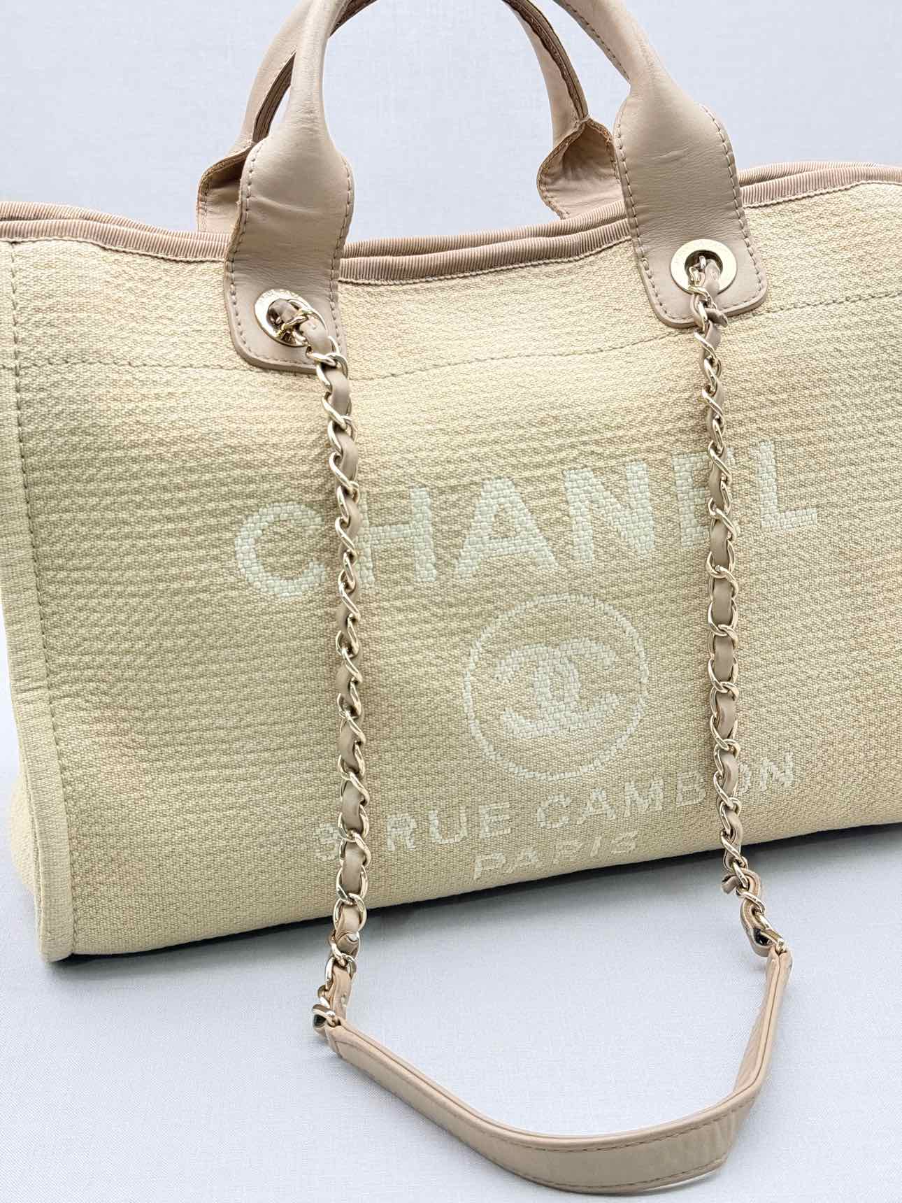 CHANEL Deauville Beige Tote Bag