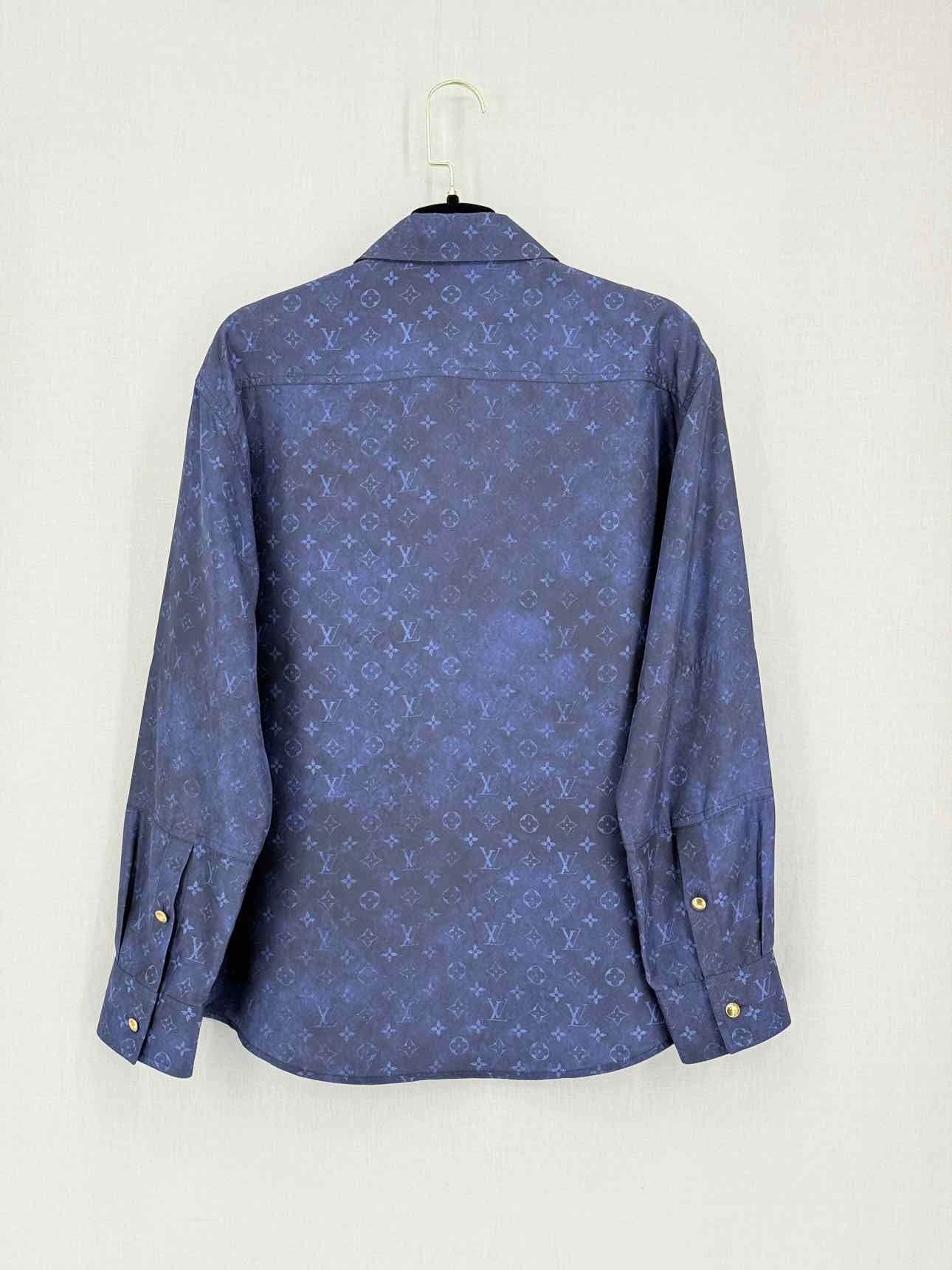 LOUIS VUITTON Blue Monogram Size US 6 Shirt