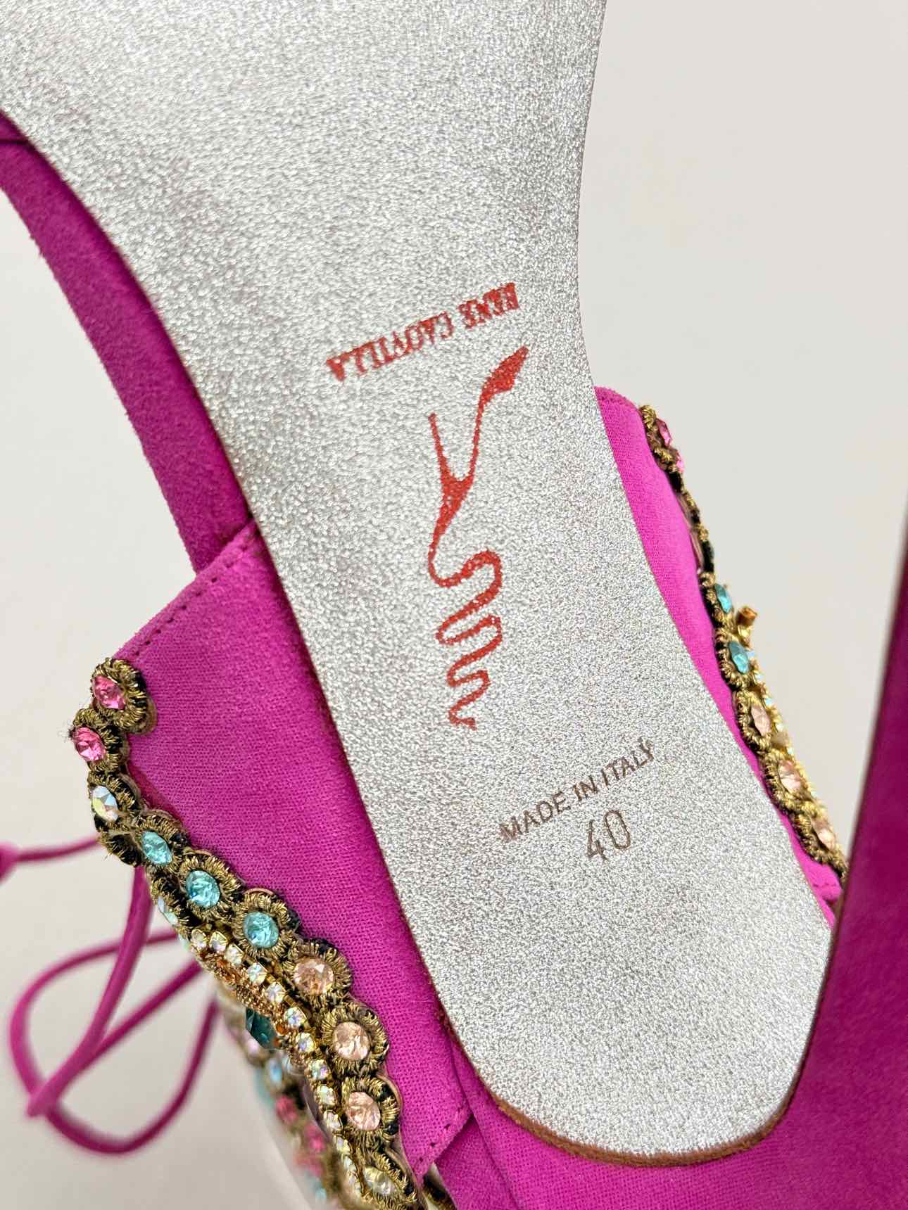 RENE CAOVILLA Pink Size EU 40 Heeled Sandals