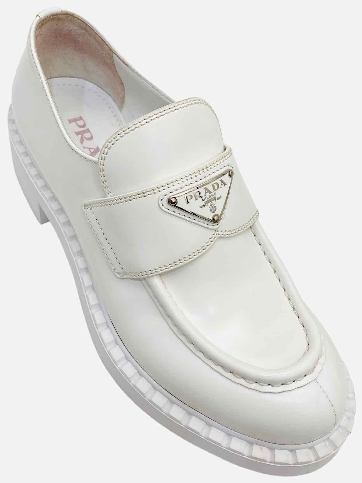 PRADA Slip On White Loafers