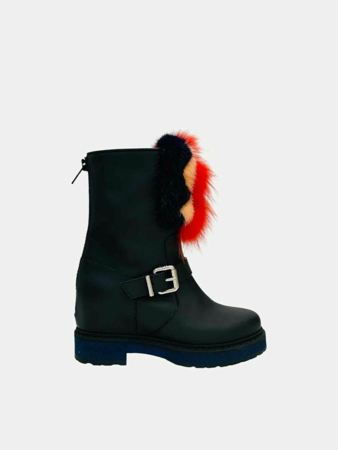 FENDI Caroline Black Size EU 35 Ankle Boots