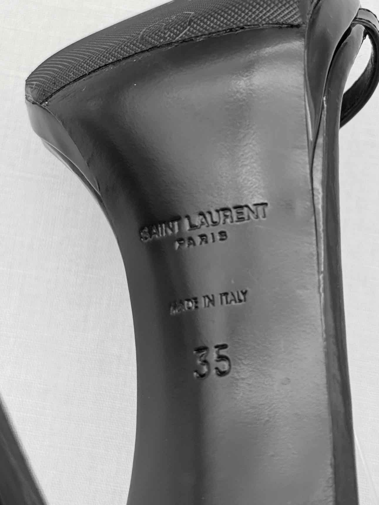 SAINT LAURENT Jane Black Size EU 35 Heeled Sandals