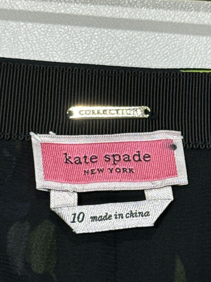 KATE SPADE Black Multicolor Size US 10 Midi Skirt