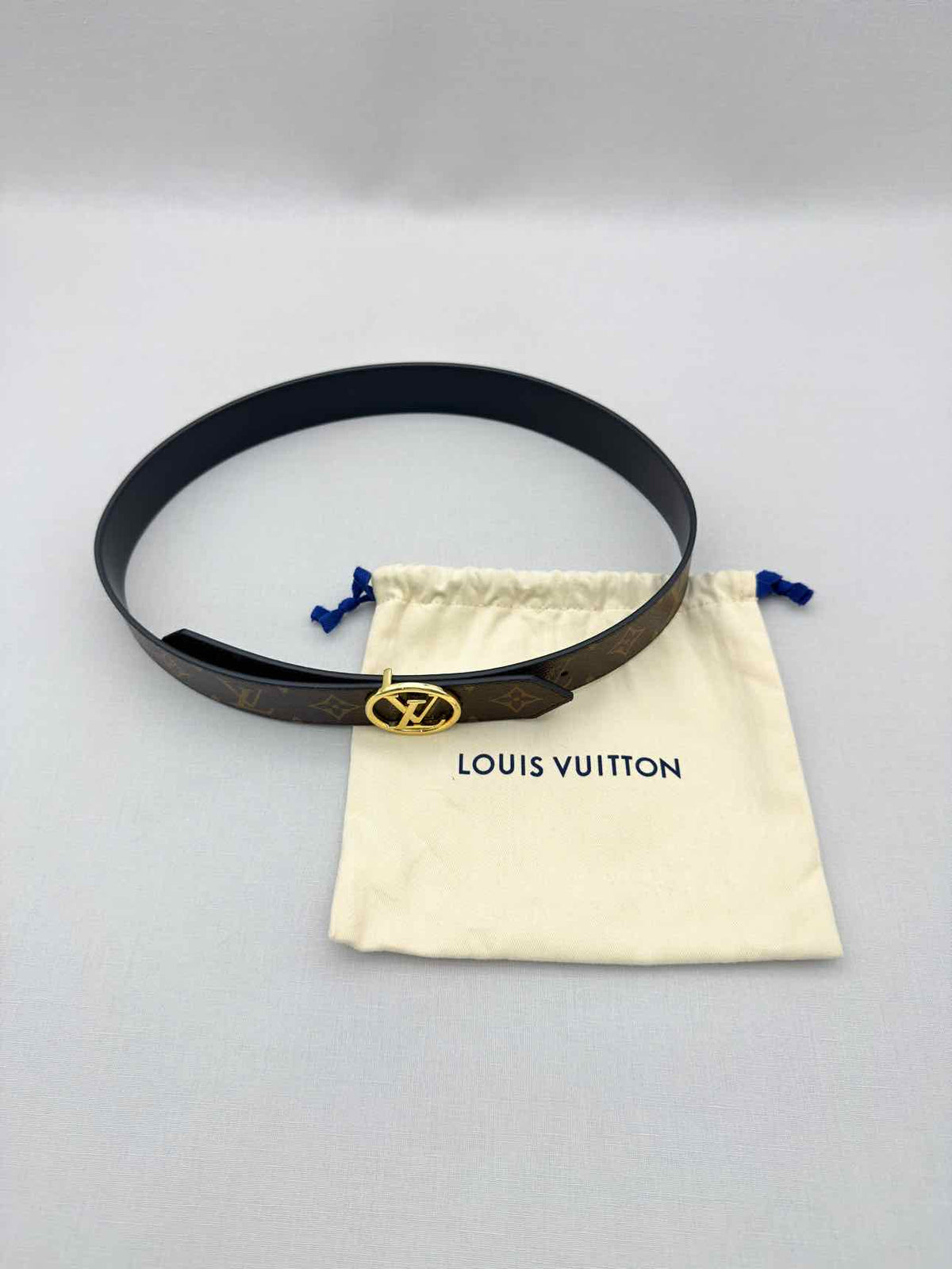 LOUIS VUITTON Brown & Black Monogram Belt