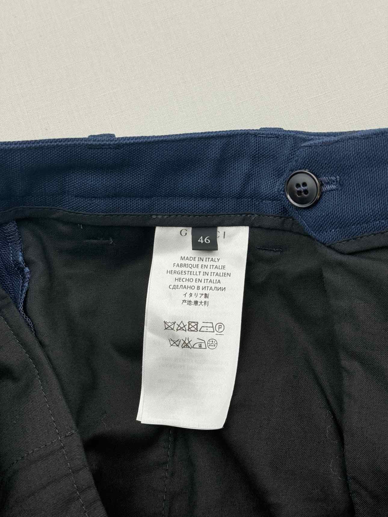 GUCCI Chino Navy Blue Size 46 Pants