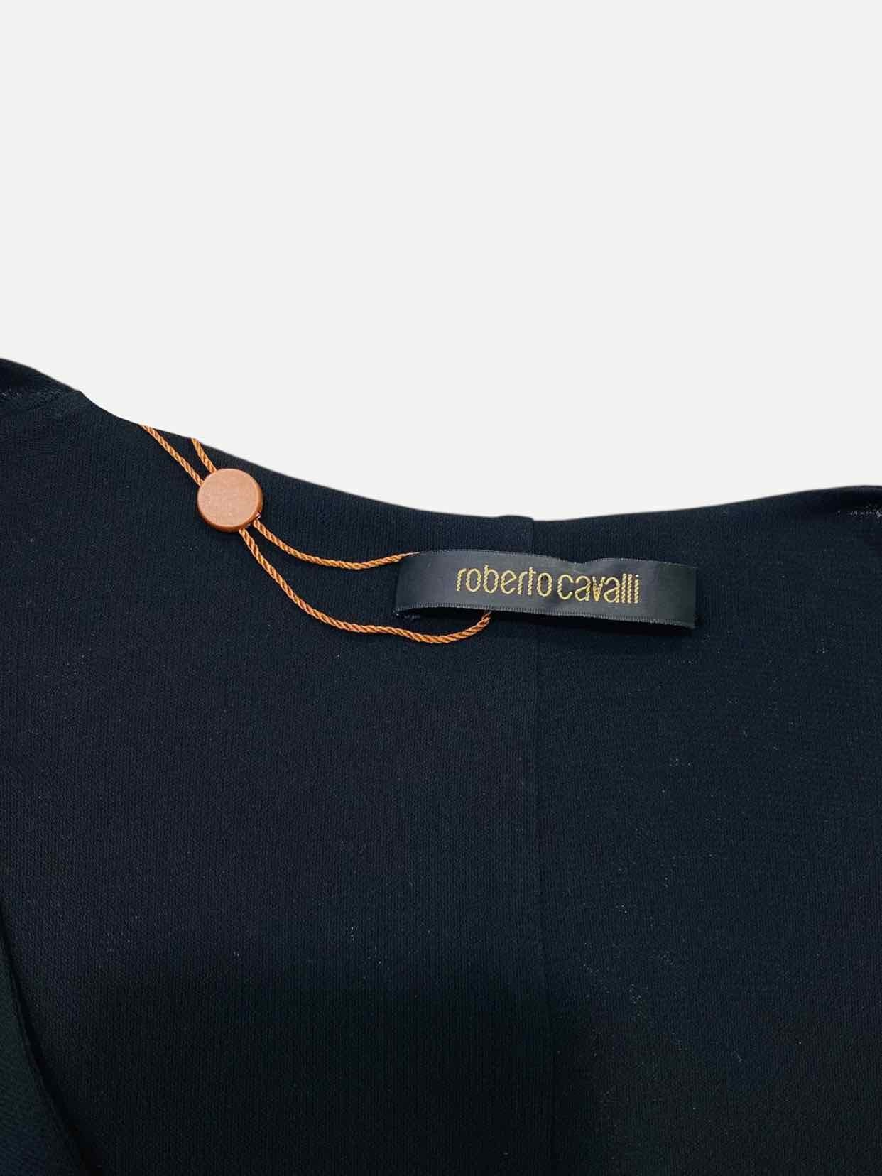 ROBERTO CAVALLI Black Size US 8 Knee Length Dress