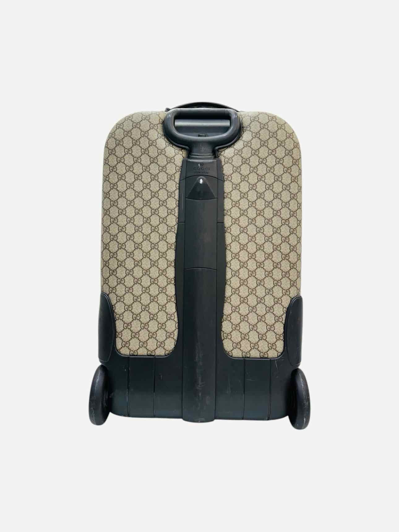 GUCCI GG Supreme Beige Rolling Luggage