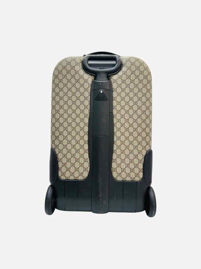 GUCCI GG Supreme Beige Rolling Luggage