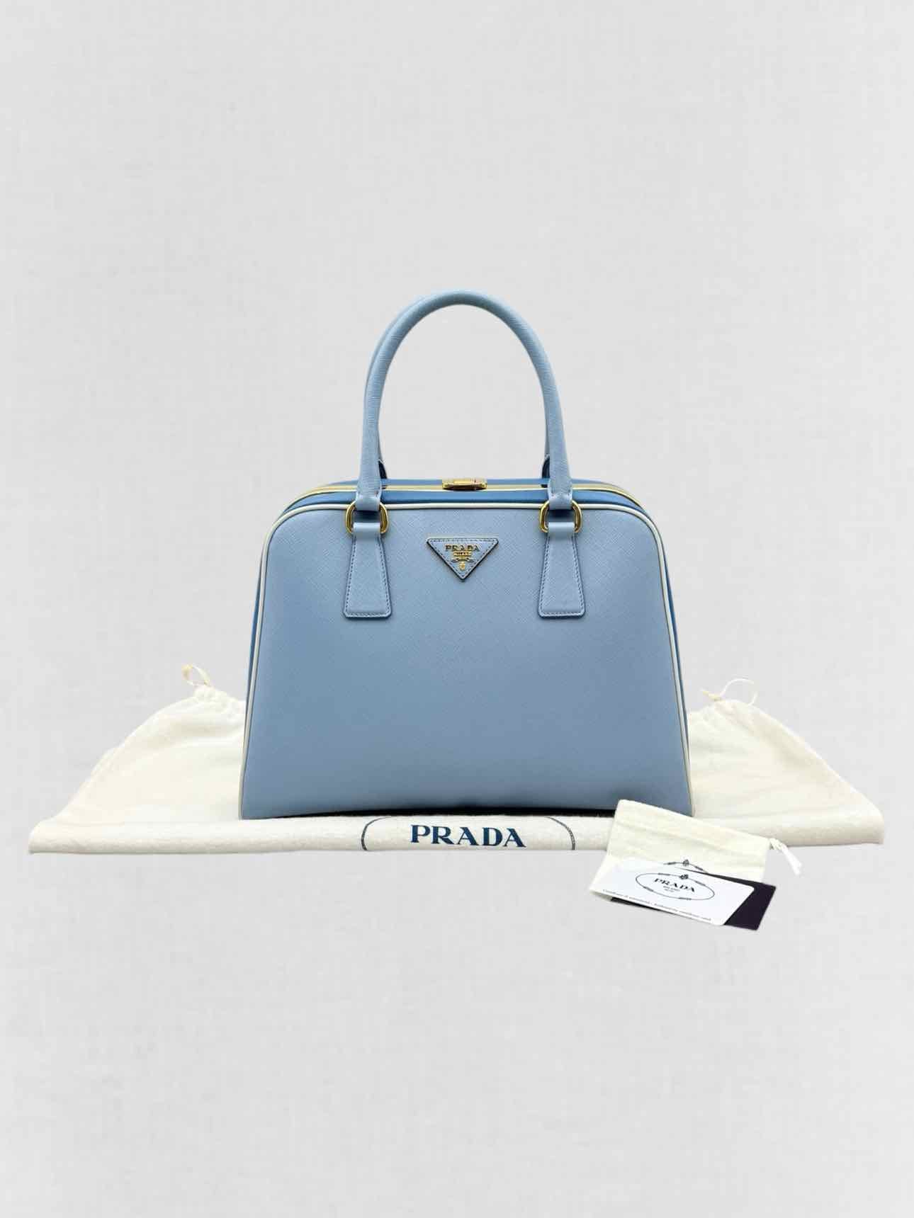 PRADA Pyramid Light Blue Top Handle