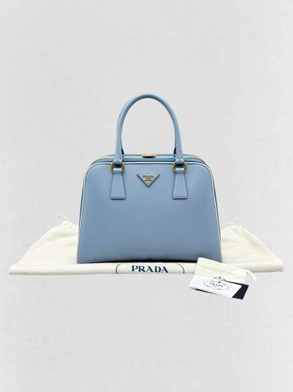 PRADA Pyramid Light Blue Top Handle