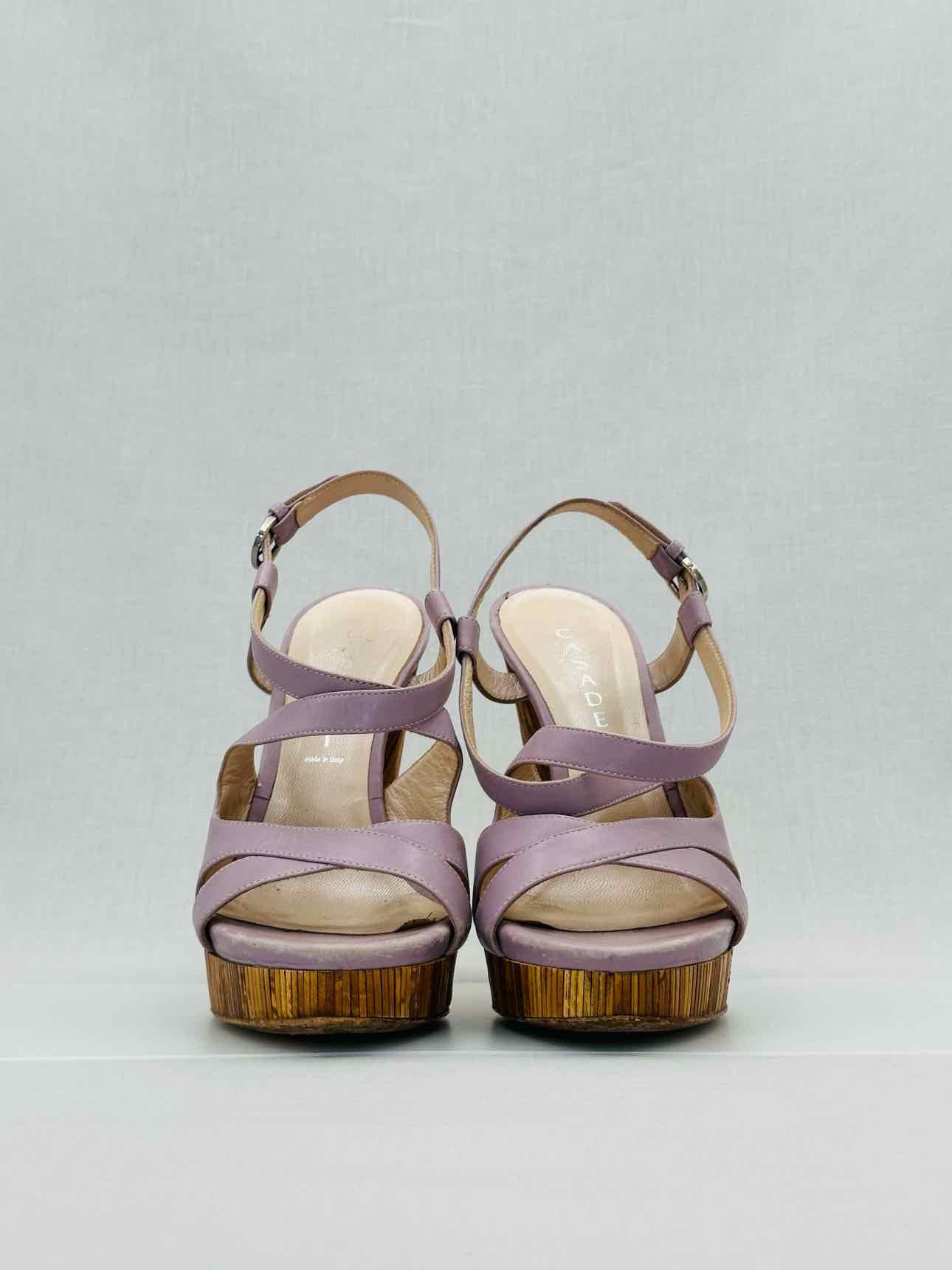 CASADEI Slingback Purple Size EU 38 Heeled Sandals