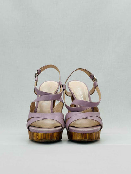 CASADEI Slingback Purple Size EU 38 Heeled Sandals