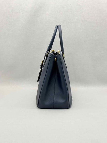 PRADA Double Zip Navy Blue Tote Bag
