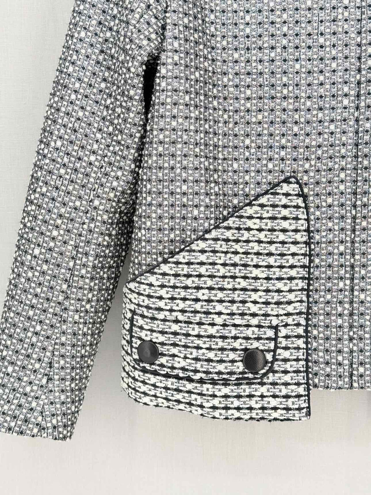 SANDRO Black & Silver Size US 4 Jacket