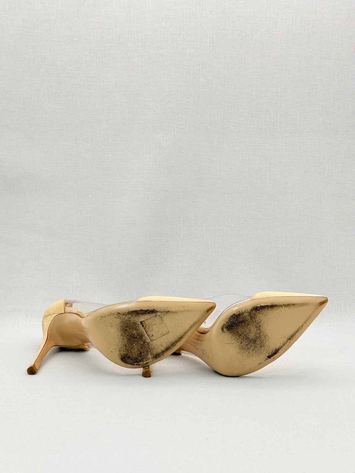 GIANVITO ROSSI Plexi Beige Size EU 38 Pumps