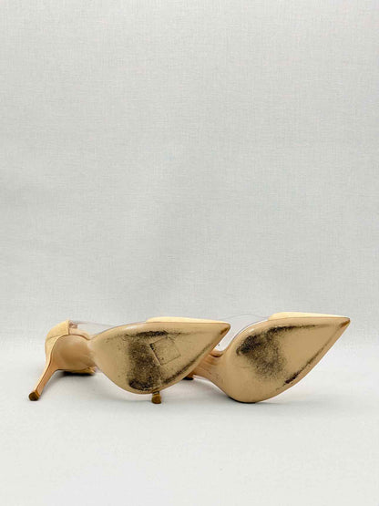 GIANVITO ROSSI Plexi Beige Size EU 38 Pumps