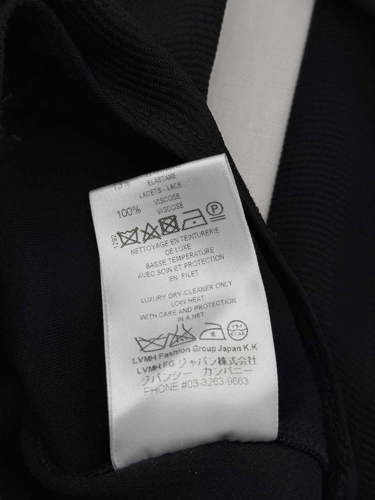 GIVENCHY Black Ribbed Size US 2 Body Top