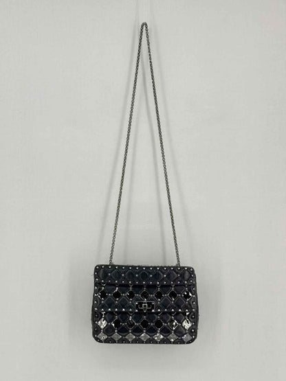 VALENTINO Rockstud Spike Black Shoulder Bag