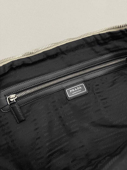 PRADA Triangle Off-white Shoulder Bag