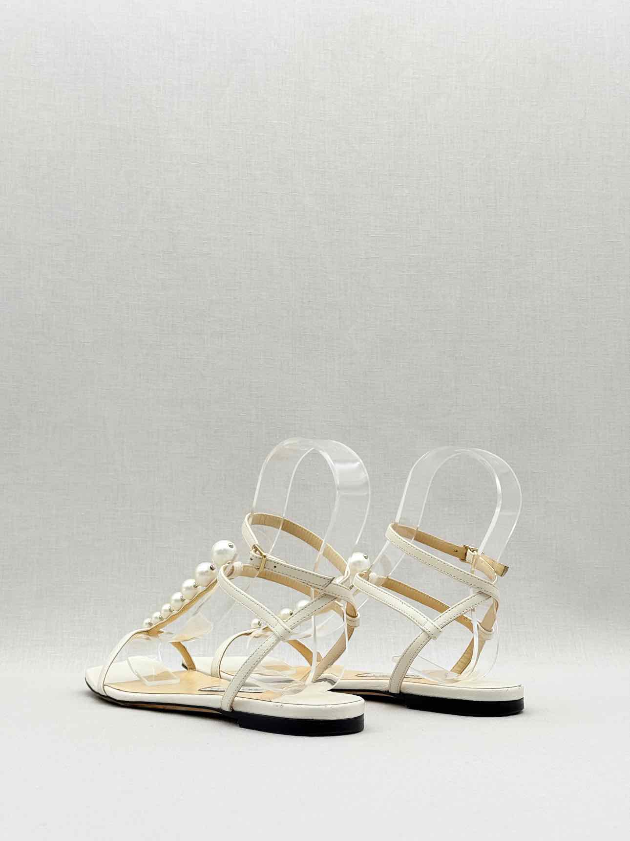 JIMMY CHOO Amari Cream Size EU 37 Sandals